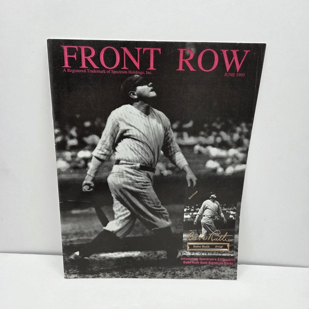 1991 Front Row Baseball Magazine Babe Ruth Cover NY Yankees